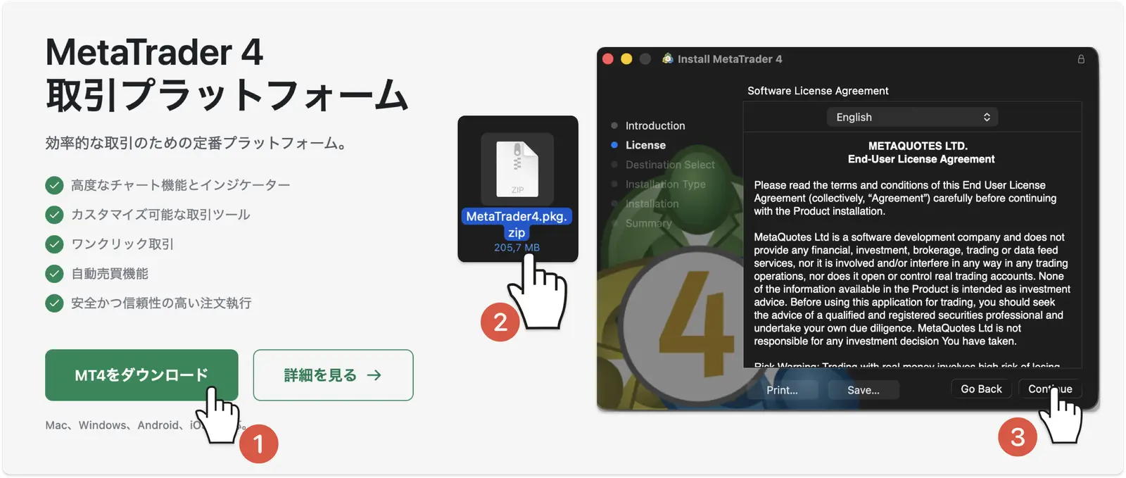 XMのMT4ダウンロード・インストール手順