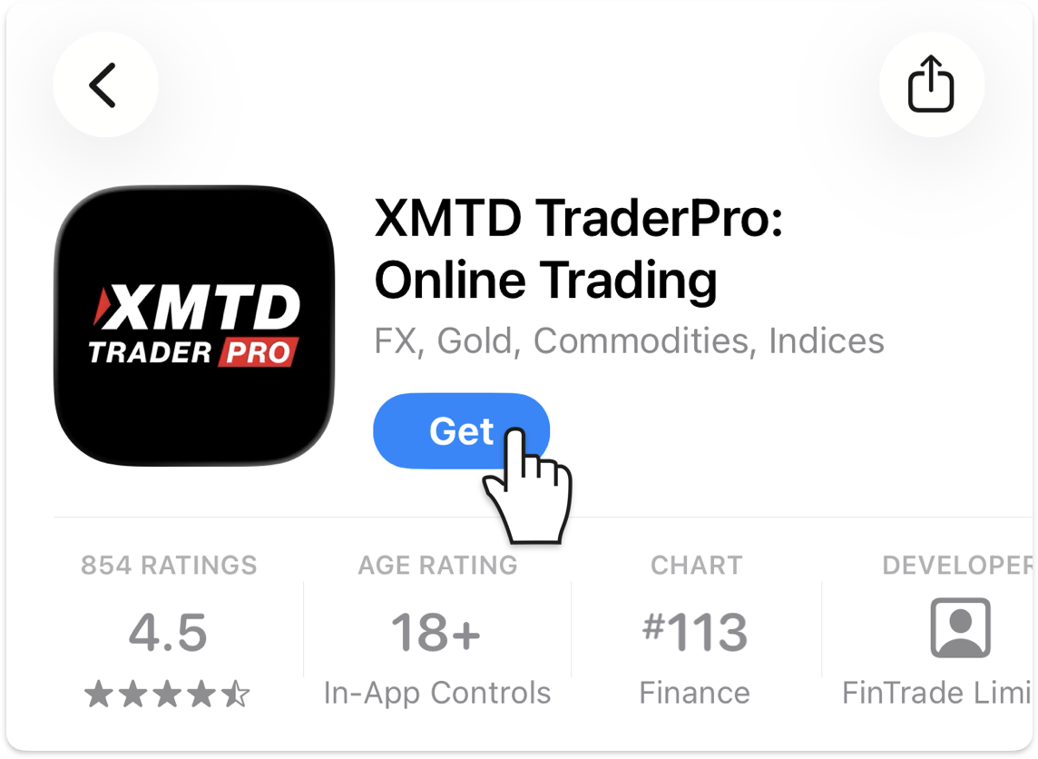 App StoreのXMTD TraderPro(XM公式アプリ)ダウンロード画面